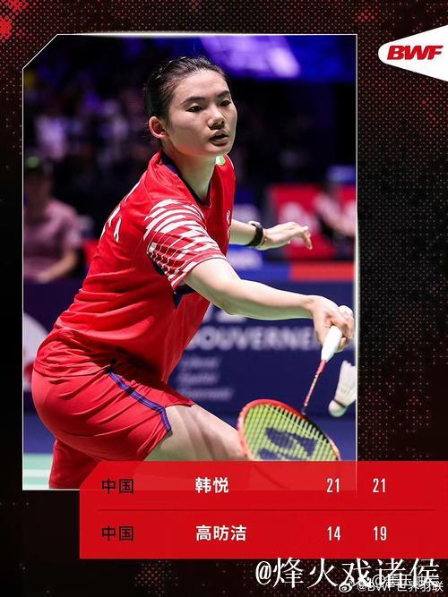 羽毛球世锦赛：韩悦两局完胜高昉洁，八强战将迎战山口茜